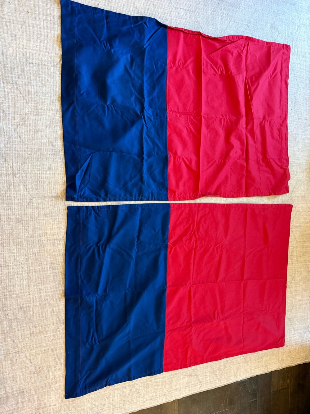 Pillowfort Colorblock Navy & Red Black-out Window Curtains